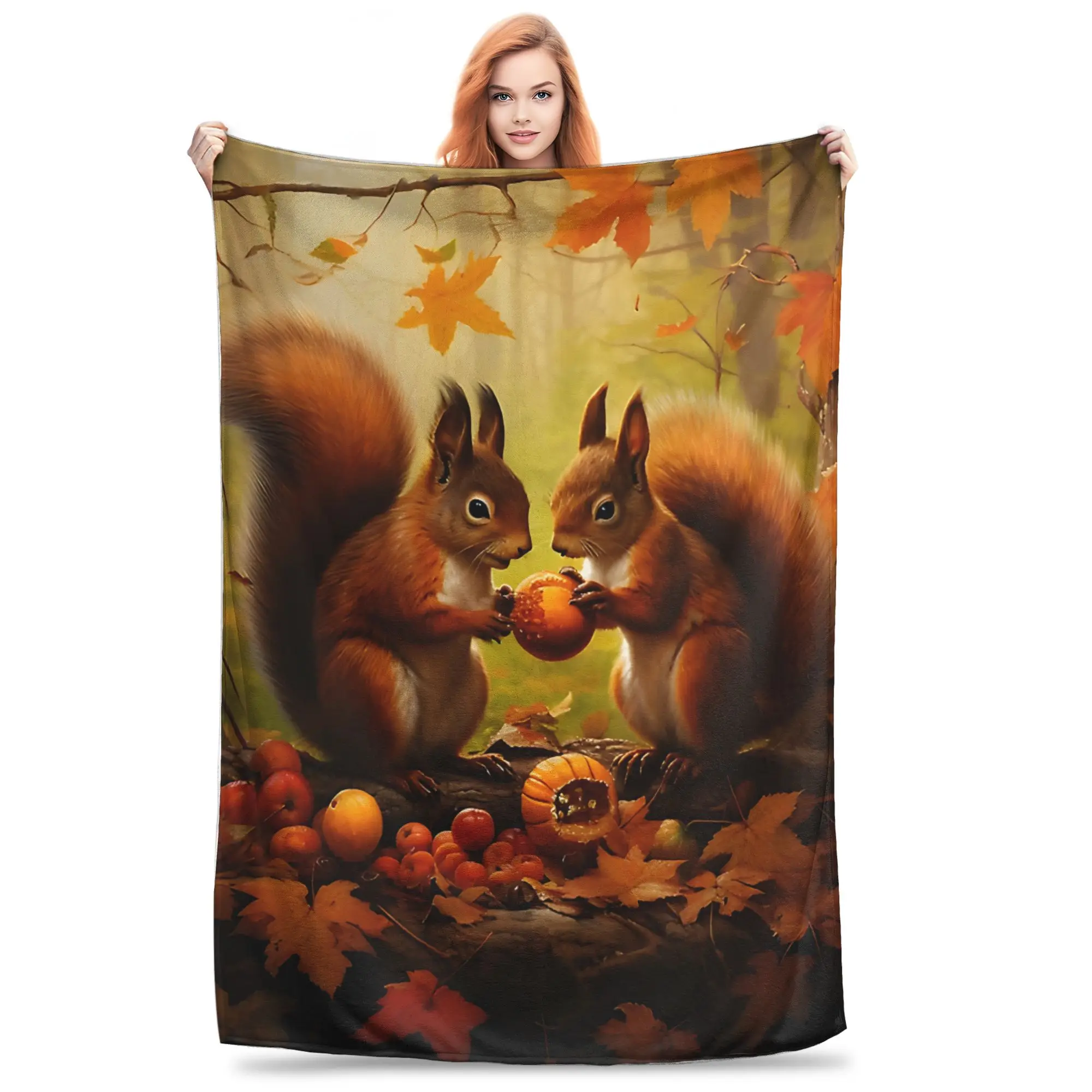 1PC Home Cutecore Room Decor Autumn Share Blanket Throw Blanket  Novelty Warm Blanket All Season