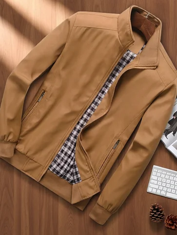 Men Bomber Jacket 2025 Spring Autumn Casual Solid Fashion Slim Bomber Jacket Men Overcoat New Arrival Baseball Jackets Men's Jacket M-6XL 8XL Top