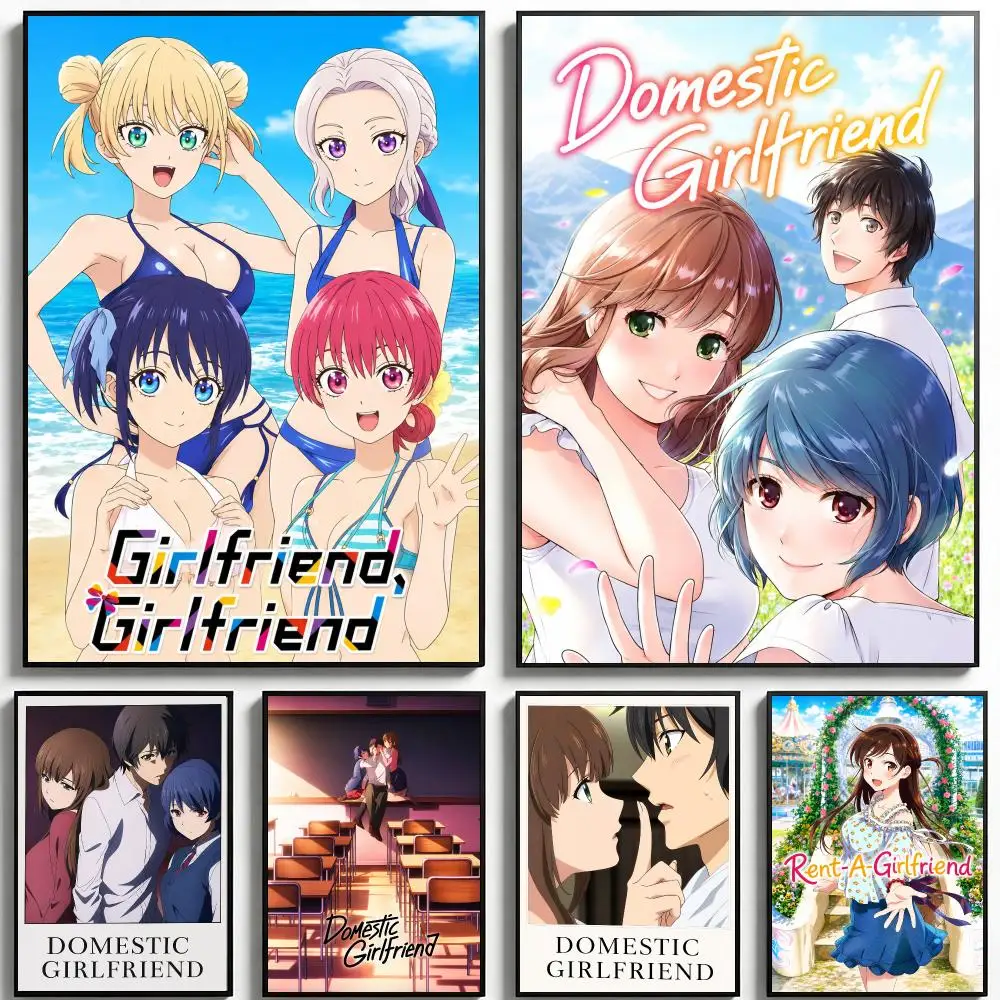 cartoon Domestic Girlfriend Poster Poster HD Printing Boho Aesthetic Style Wall Art Home Decor For Living Room Bedroom Gift