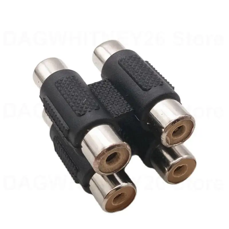 Adapter 2 RCA female AV Coupler Mini to 2RCA female Connector Socket Extension Converter Audio Video