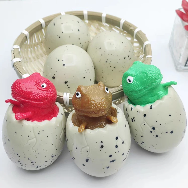 Simulado Tyrannosaurus Rex Egg para crianças e adultos, Squeeze Cup, Pinch Music Toys, Vent Hatching Egg, Tyrannosaurus Rex Prank Decor