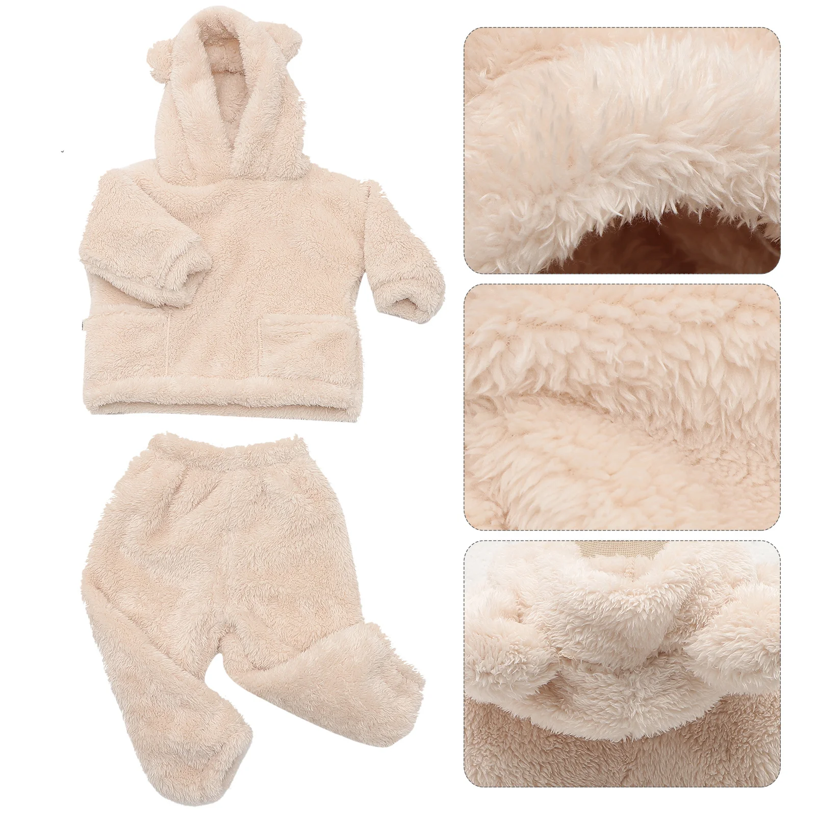 

1Set Coral Fleece Baby Set Warm Stylish Pajamas Kids Sleepwear for Winter Autumn Toddler Fleece Pajamas Girls Clothes