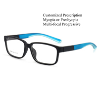Customize Prescription Glasses Men TR90 Frame Multi-Focal Progressive Photochromic Anti-Blue Light Myopia Hyperopia Eyeglasses