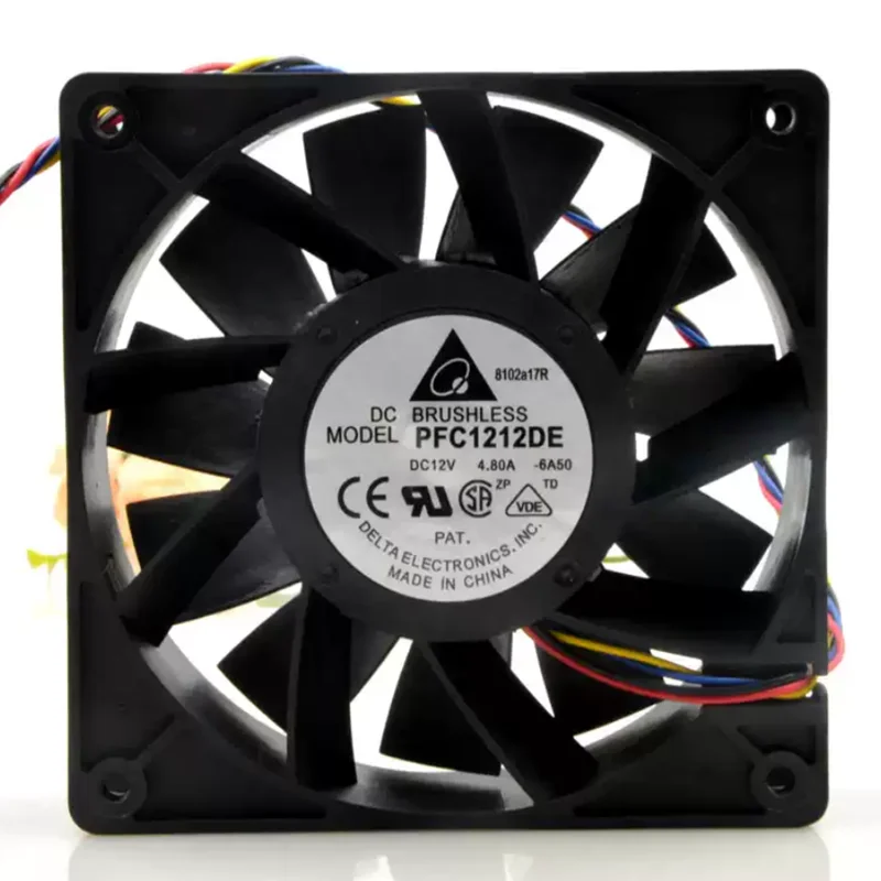 

Delta PFC1212DE DC12V 4.80A 12038 12CM 120*120*38mm 4-wire Cooling Fan