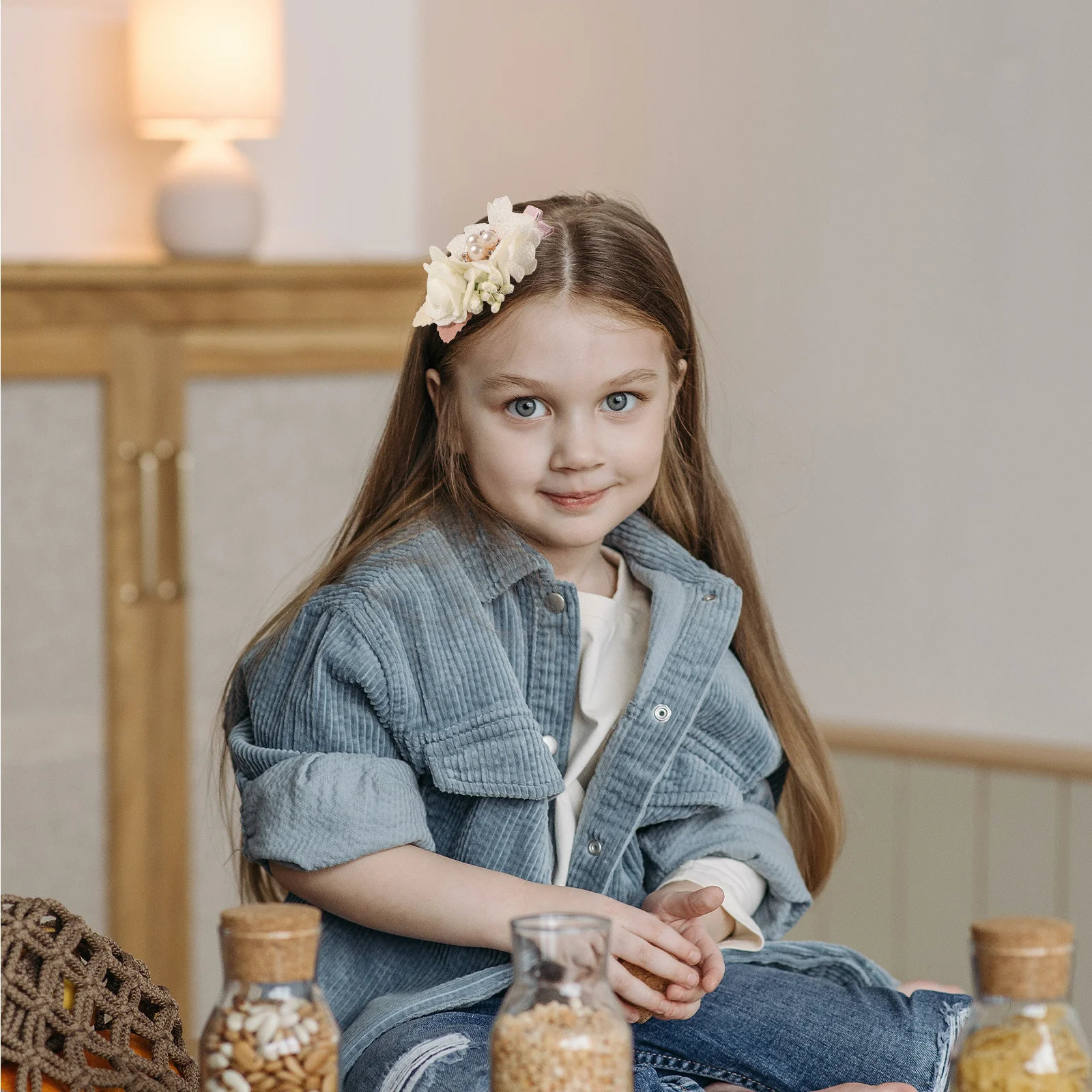 

3 шт., заколки для волос с имитацией цветка, изысканные свадебные заколки для подружки невесты с цветочным принтом, свадебный декор для волос, очаровательные аксессуары