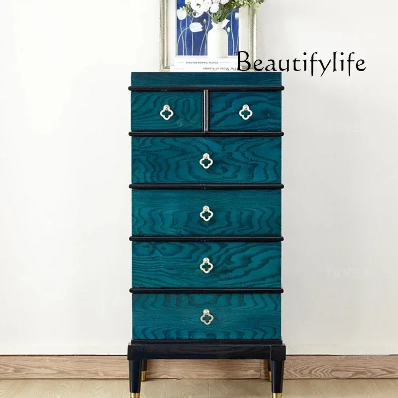 

X Light Luxury Solid Wood Chest Of Six Drawers Entrance Cabinet Household Bedroom Storage