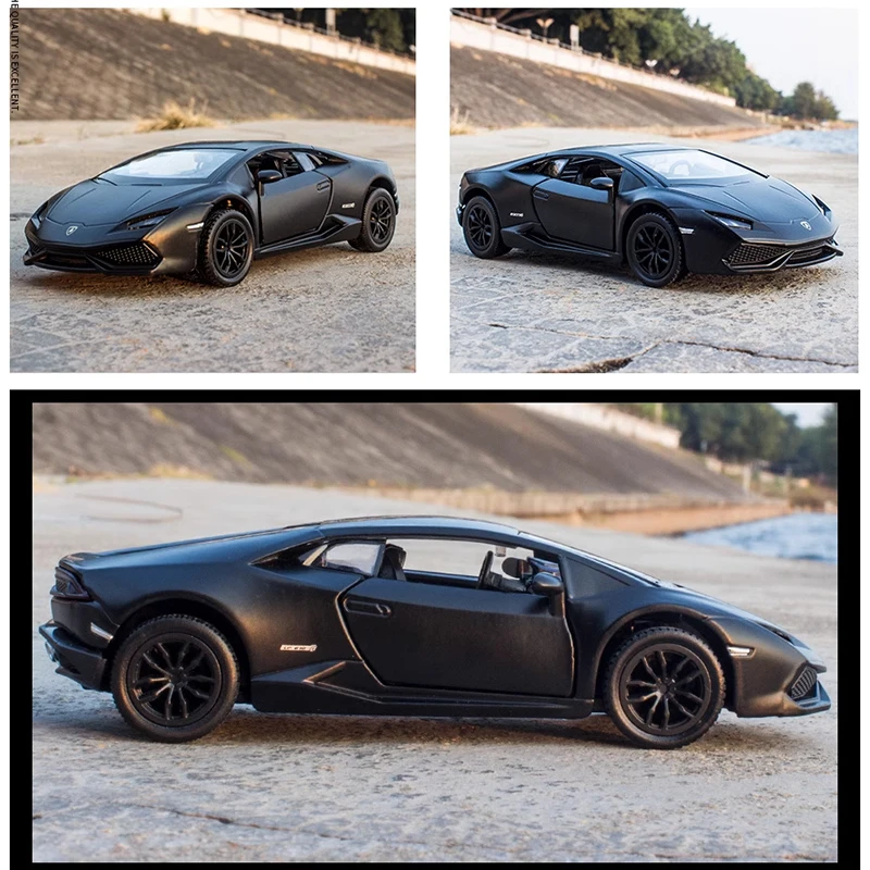 LICENSED 1:36 Sports Car Alloy Diecast Lamborghini Benz Porsche Premium Model Cool Black Style Kids Gift Collect Hot Wheels