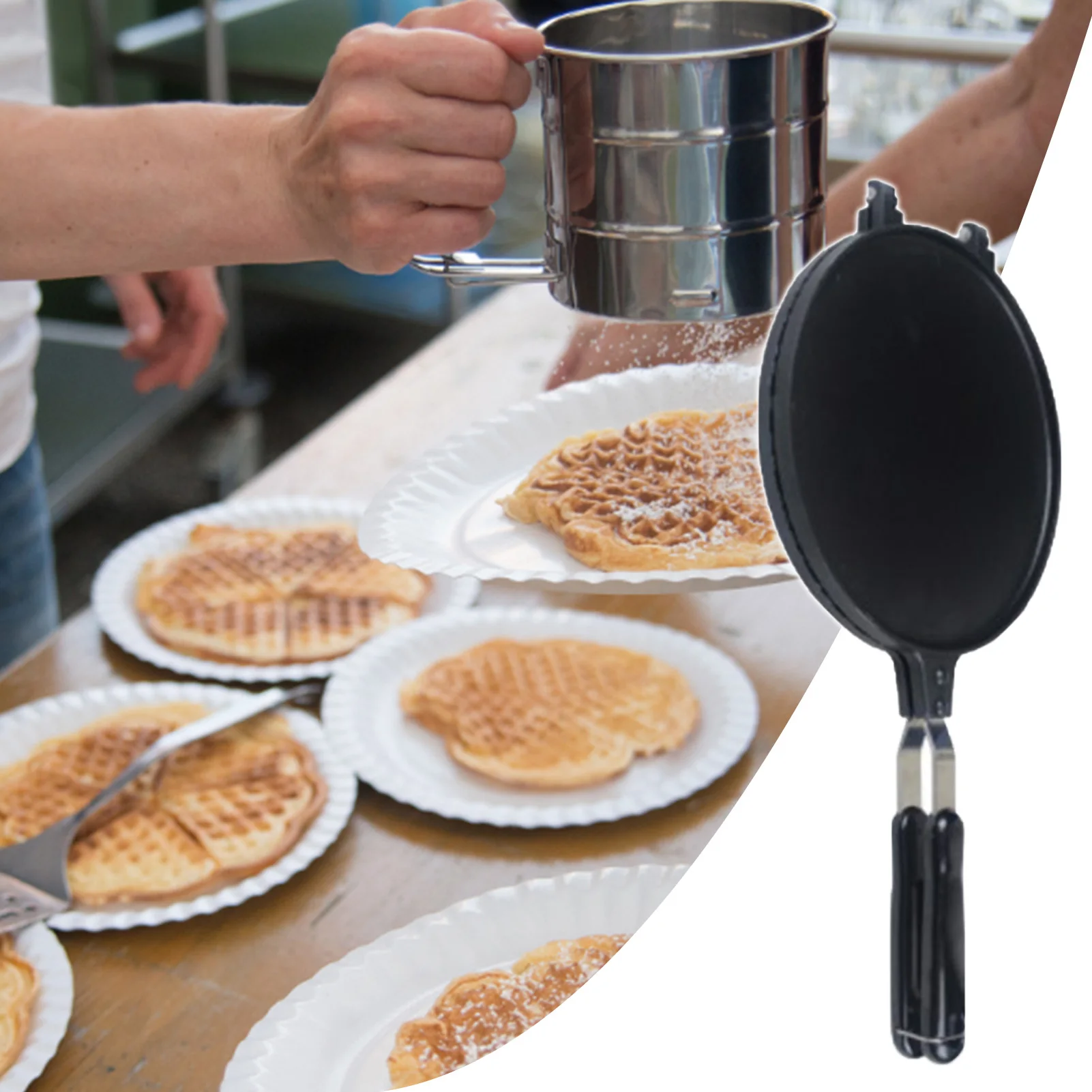 Waffle Cone Maker Stove Top Waffle Cone And Bowl Maker Easy Flip Homemade Ice Cream Cone Iron Machine Pancake Mold For Birthday