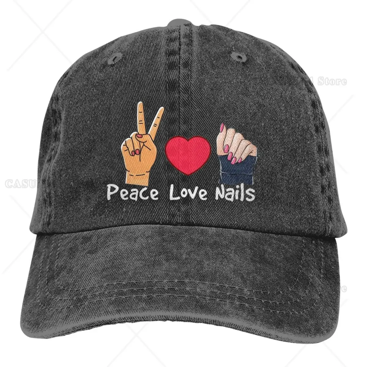 

Nail Tech Gift Manicurist Baseball Caps Accessories Classic Distressed Denim Washed Nails Technicians Dad Hat for Women