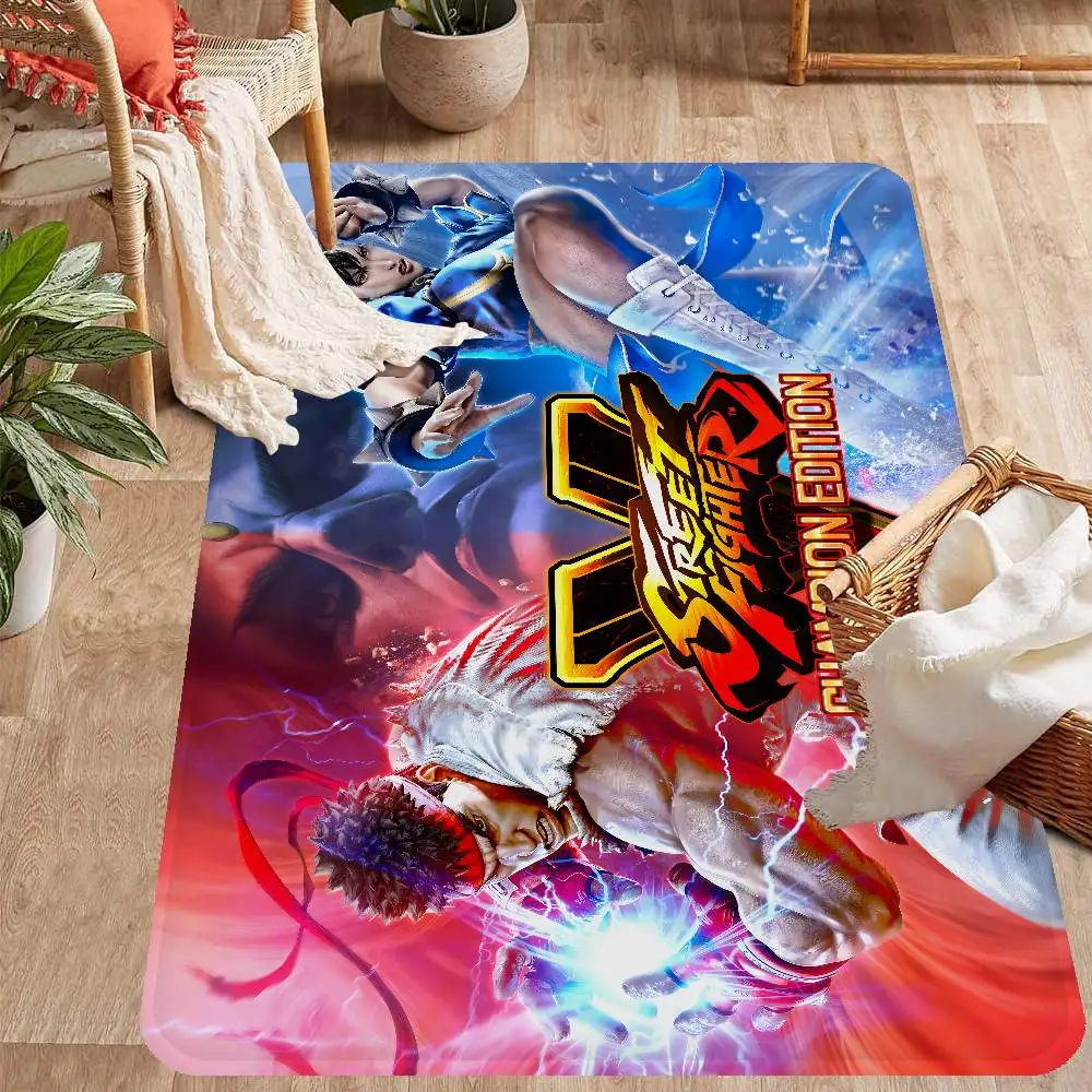 Street Fighter Retro Game Gamer Floor Mat Cheaper Anti-slip Modern Living Room Balcony Printed Bedside Mats