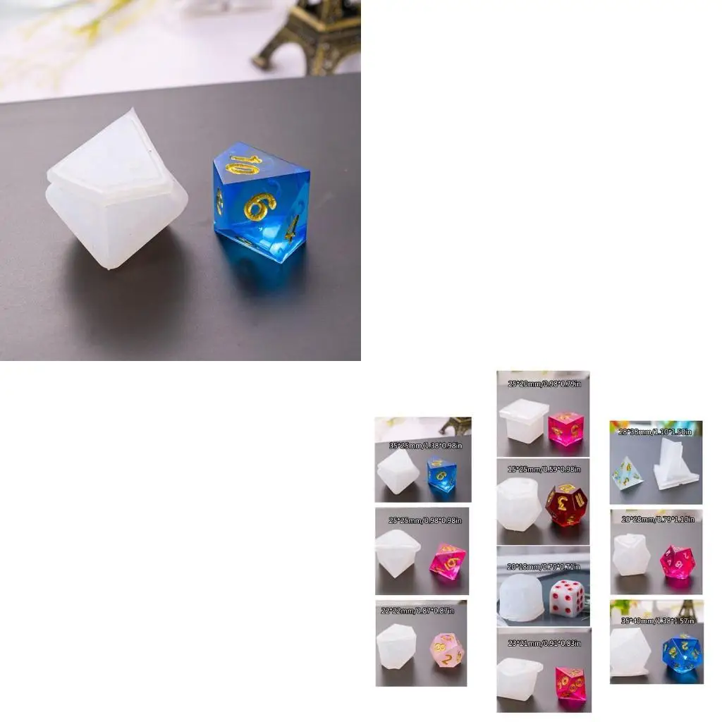 

9HJK 10 Styles Silicone Mold for Epoxy Resin Craft DIY Making