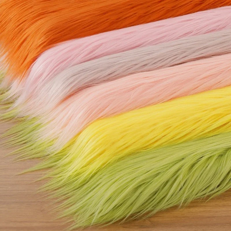 45x25cm 9cm Long Plush Fabric For Doll Animal Clothing, Fur Hair Carpet, Background Fabric, Handmade DIY Clothing Fabric TJ8641