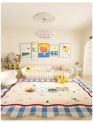 VIKAMA Dopamine Shaped Living Room Imitation Cashmere Carpet Pink Love Non-Slip Irregular Bedroom Bed Cushion Home Decoration