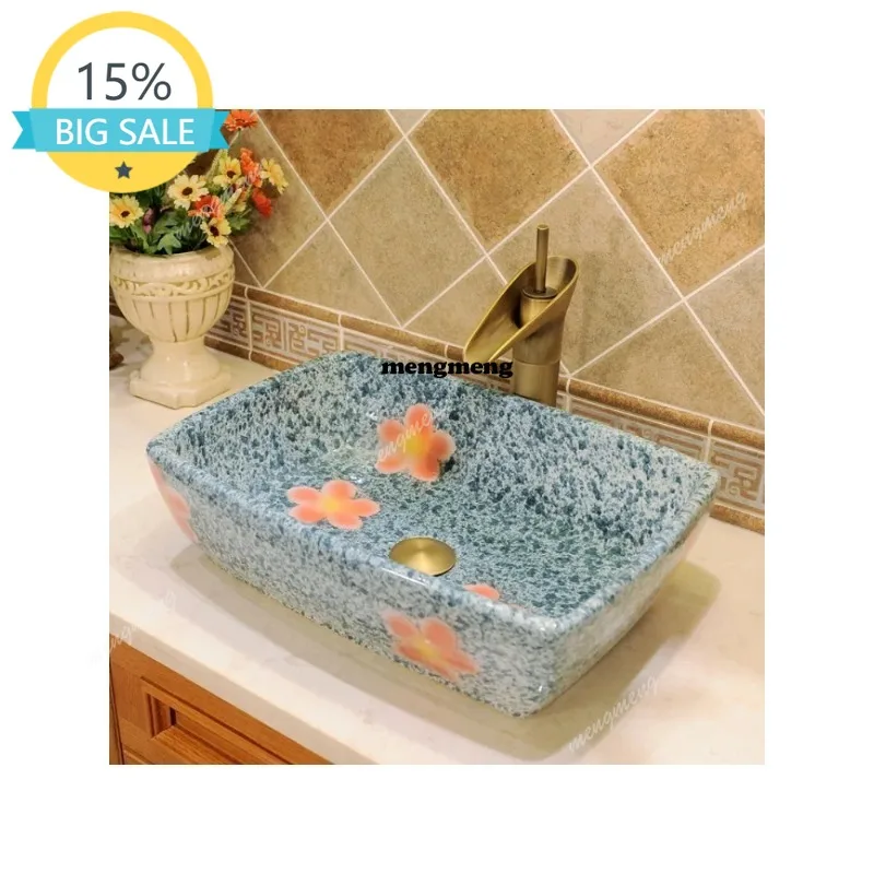 

L07 Современная простая настольная раковина, квадратная керамическая раковина для мытья рук, туалет для мытья лица, Цзиндэчжэнь, креативная художественная раковина