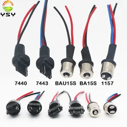 BAY15D 1157 1156 p21w BAU15S py21w 7440 w21w w21/5w 7443 3156 Socket Connector Male Adapter For Car LED Light DIY Wiring Harness