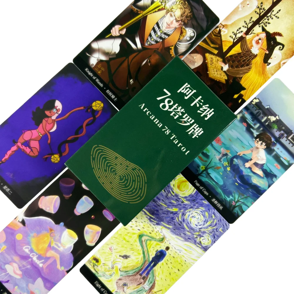 Arcana 78 Tarot Deck 10.3*6cm 78 Pcs Tarot Cards Based on Rider System Feature The Artworks Edition Board Deck