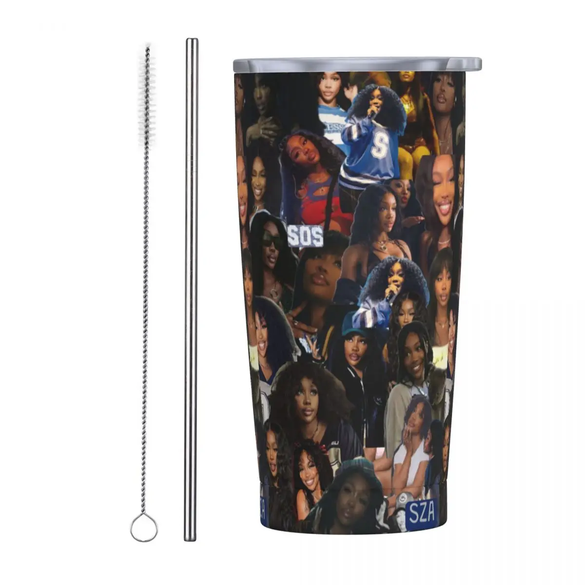 SZA Song Singer Stainless Steel Tumbler Vacuum Insulated Mugs Thermal Cold Bottle Straws With Lid 20oz