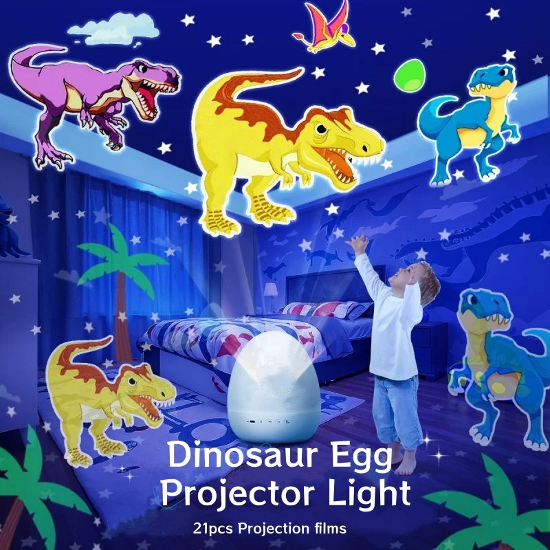 

Dinosaur World Projector Night Light & Bluetooth Speaker for Kids USB Rechargeable Portable Cool Rotate Mood Lamp for Room Decor