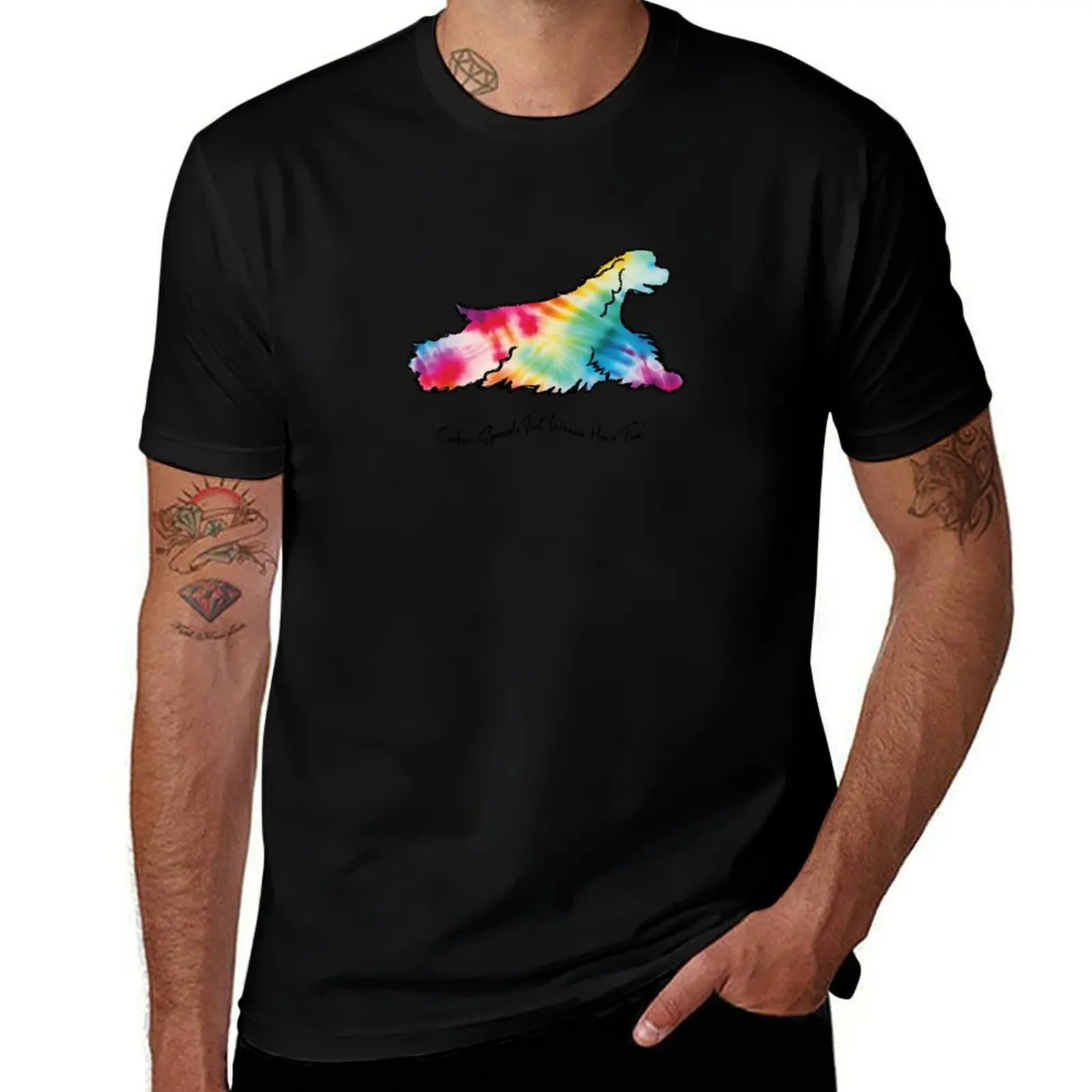 Cocker Spaniels Just Wanna Have Fun! T-Shirt Retro Graphic Print T-Shirt