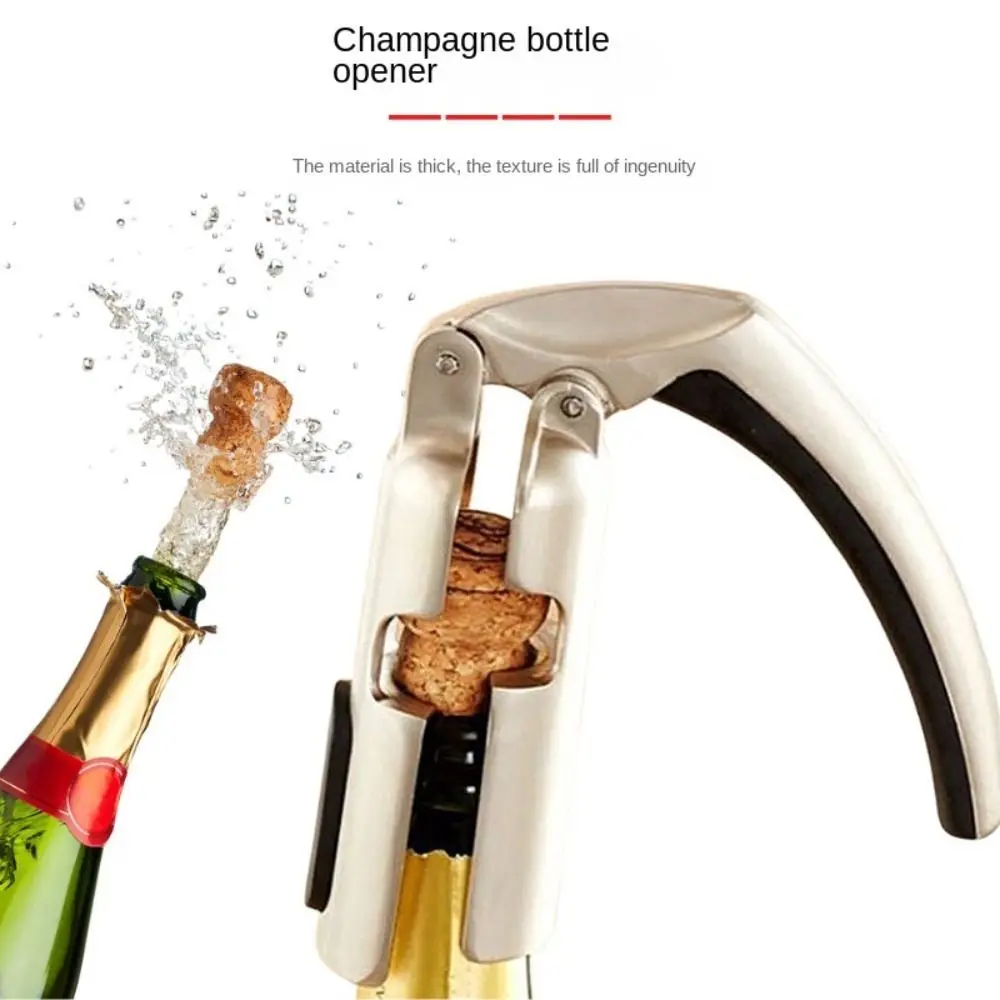 

2pcs Silver Champagne Bottle Opener stainless steel Champagne stopper Corkscrew