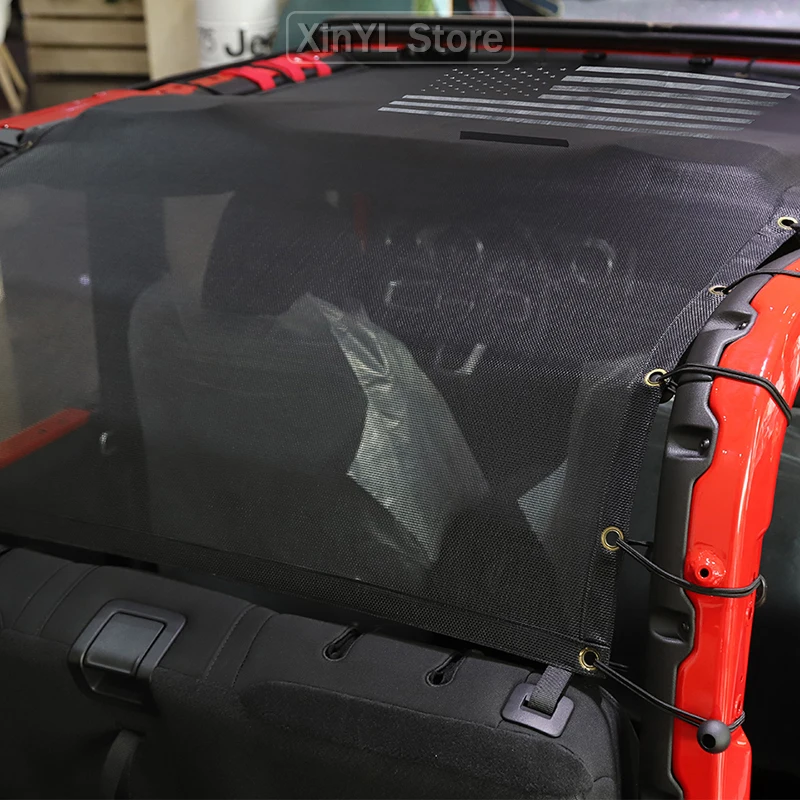 Car Sunshade Cover UV Sun Protection Roof Insulation Net For Jeep Wrangler JL 2018 Up 2-Door Version Car Accessories - view 4