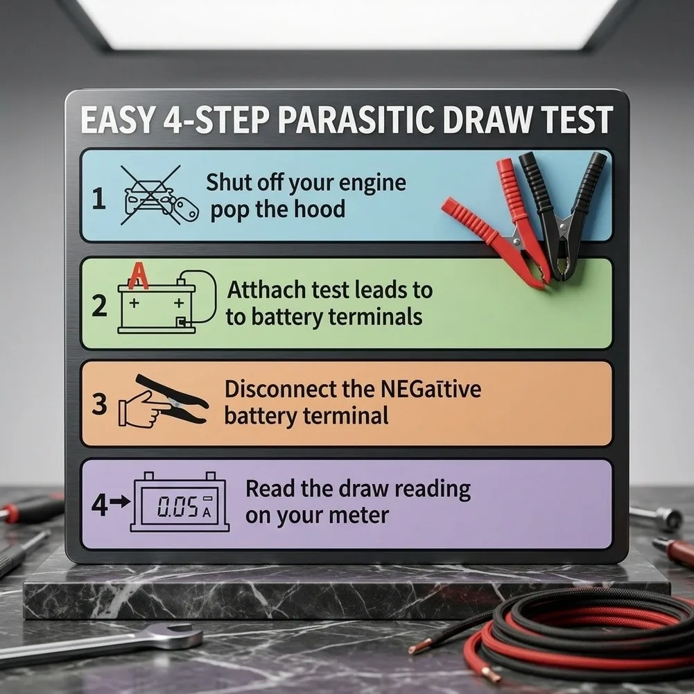Automotive Current Tester for For battery Leakage Diagnosis Compatible with Cars SUVs Trucks Motorcycles and RVs