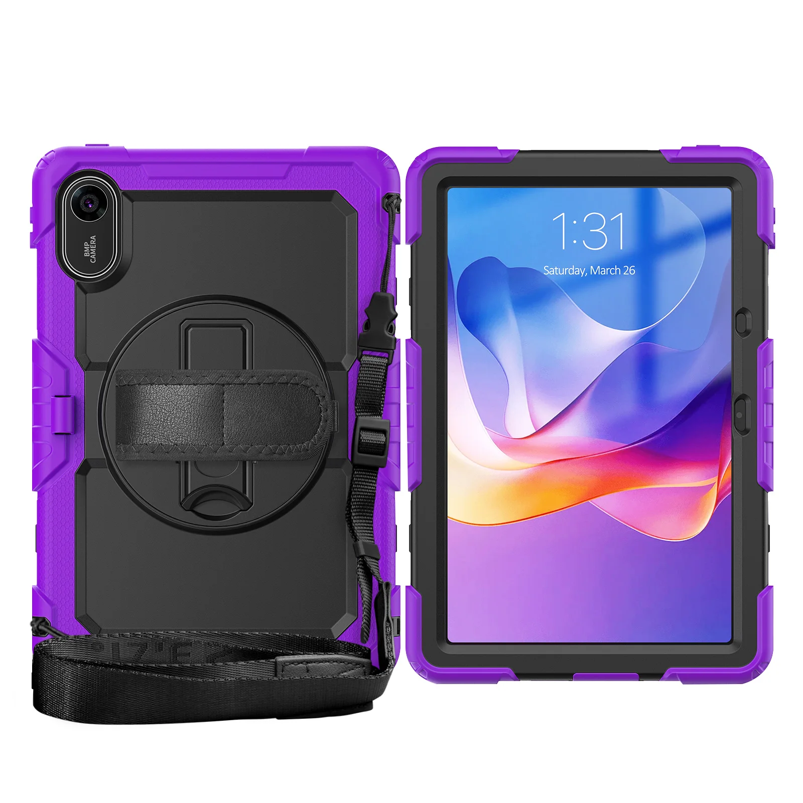 360 Rotation Shockproof Cover for Xiaomi Redmi Pad 2 11 inch 2025 with Kickstand Hand Strap Shoulder Strap Full-Body Protection