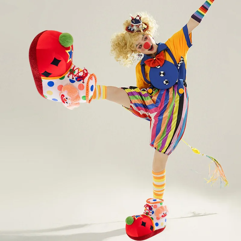 Cute Clown Shoes Pillows Flannel Blankets,Multifunctional Plush Cushions, Parent-child Toys, Furniture Decorations, Couple Gifts