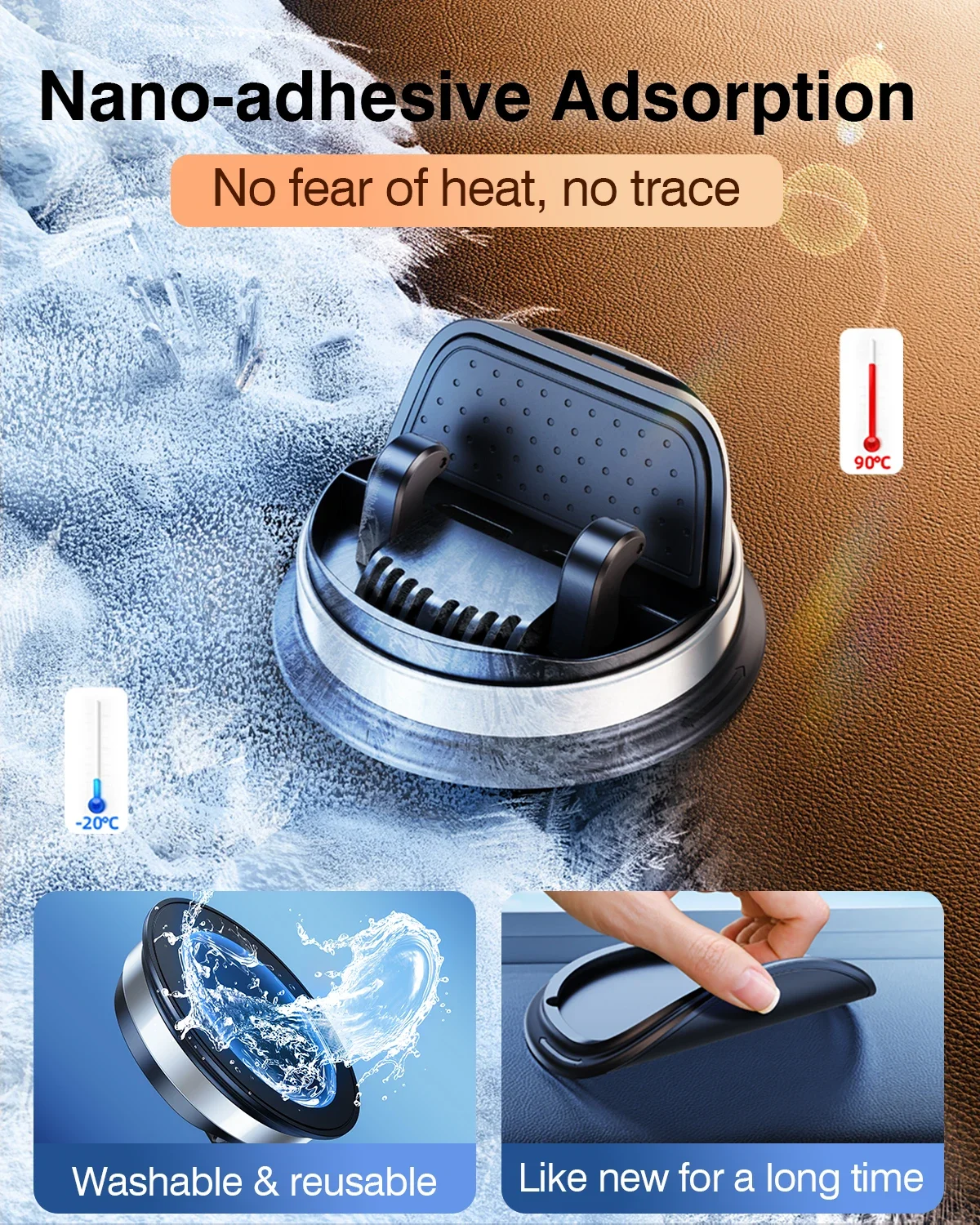 Oatsbasf Auto-Clanp Phone Support Holder Car Phone Holder 360° Rotation Tablet Stand Universal Car Bracket Phone Accessories