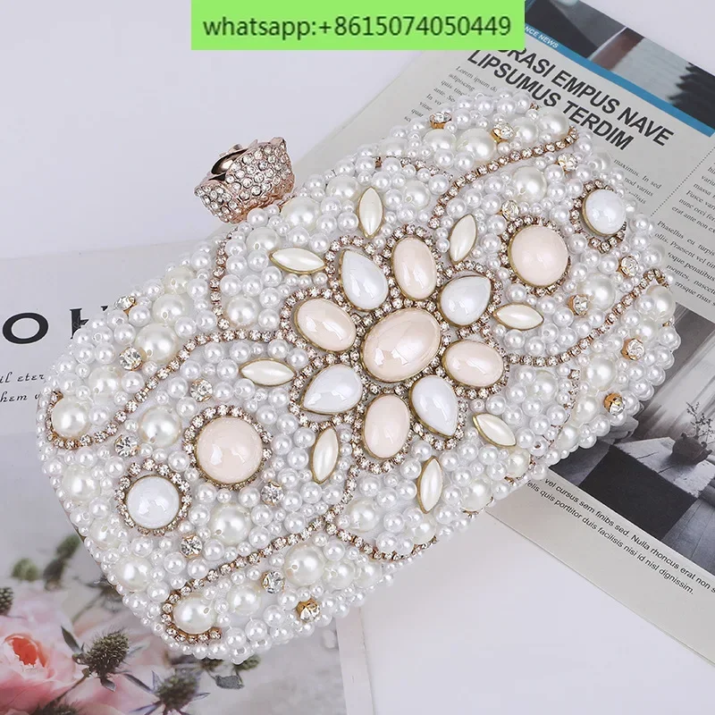 Neue Perle Abendessen Tasche einfache Mode elegante Temperament Clutch Bag Braut Abendtasche