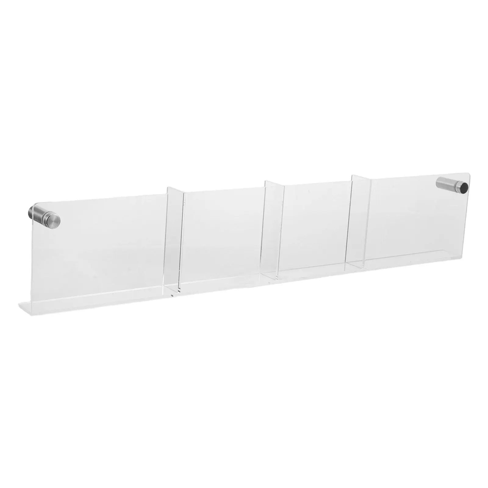 Clear Acrylic Wall Mounted Brochure Holder 18.47x3.54x1.18in Multi Pocket Pamphlet Flyer Display Stand for Office Home