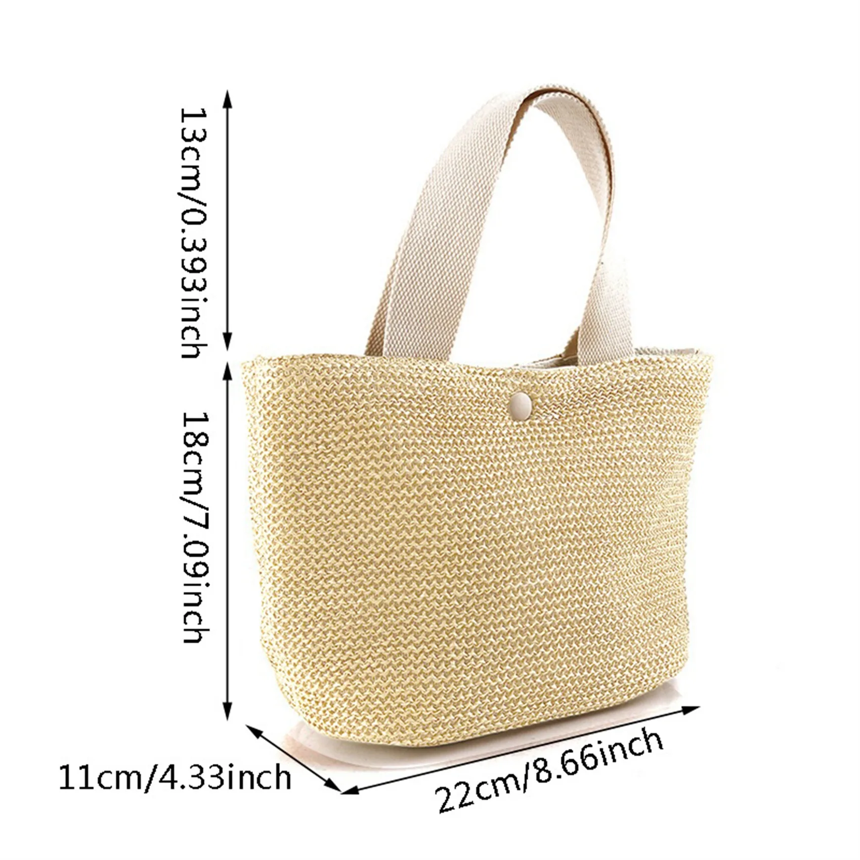 Borsa da donna in tessuto di paglia borsa da donna Casual da spiaggia per le vacanze borse con manico superiore borse a tracolla retrò di moda