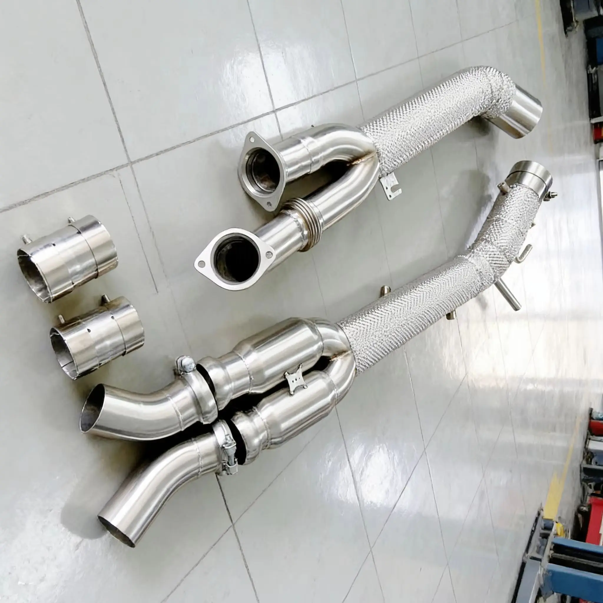 Car exhaust for BMW M2/M2C G87 3.0T 2021-2023 Equal length exhaust Middle Pipe with OPF/GPF With Resonator