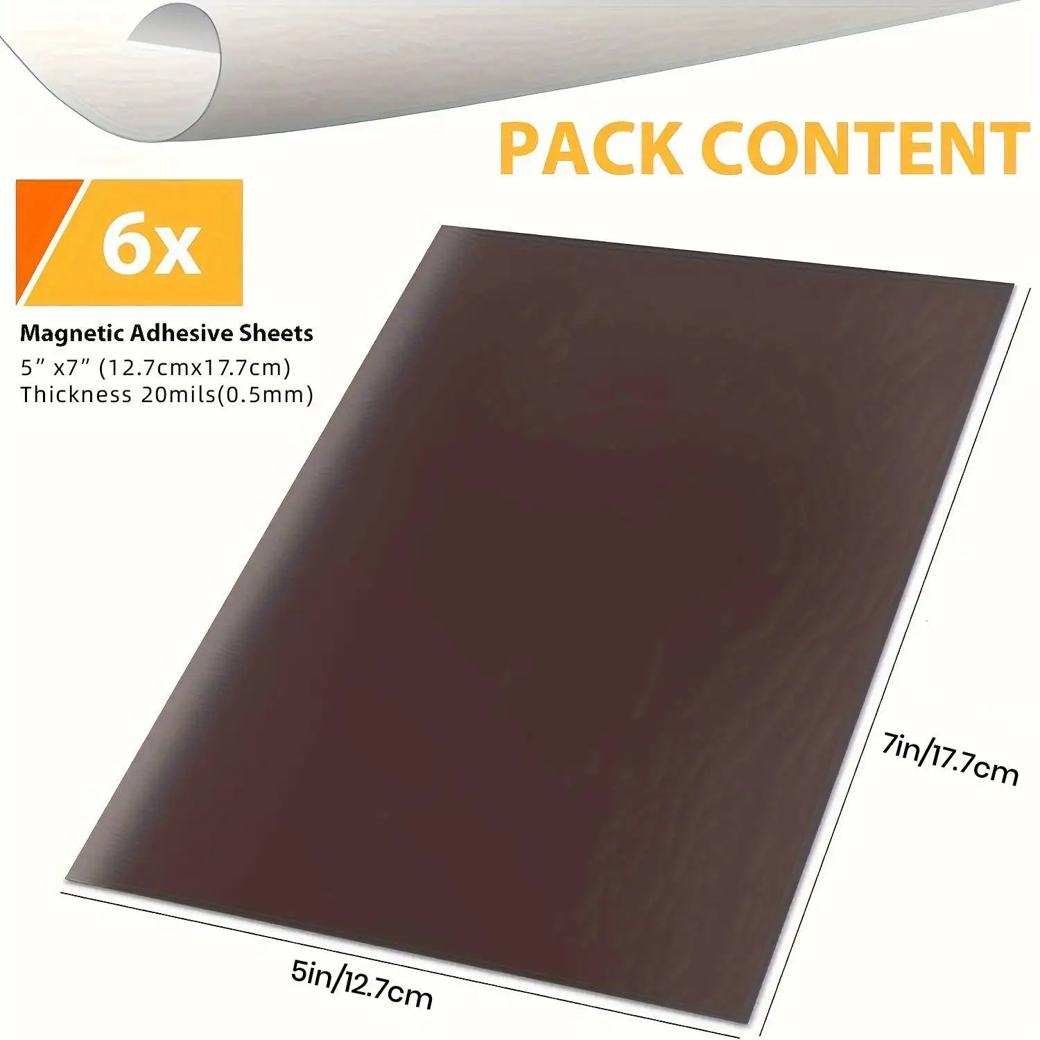 Magnetic Sheets, Flexible Magnets with Superior Adhesive Backing, Cut & Customize Magnet Sheet Set for Creating Magnetic Photo a