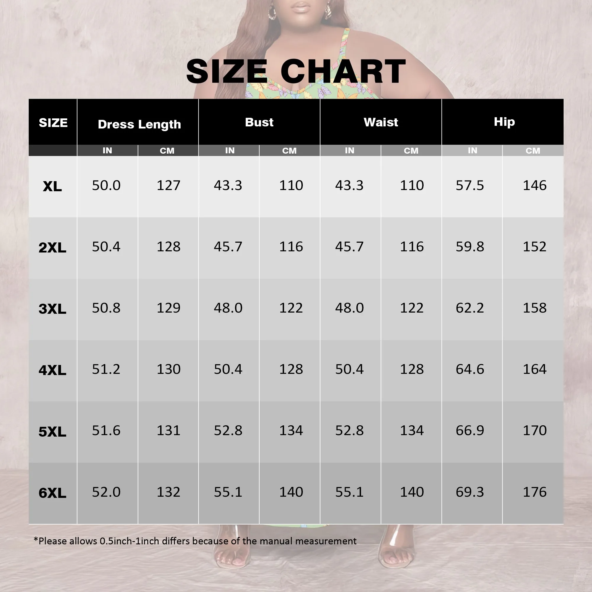 Women Plus Size Dress Loose Halter Long Dress with Pocket Stretchy Boho Butterfly Print XL-6XL​