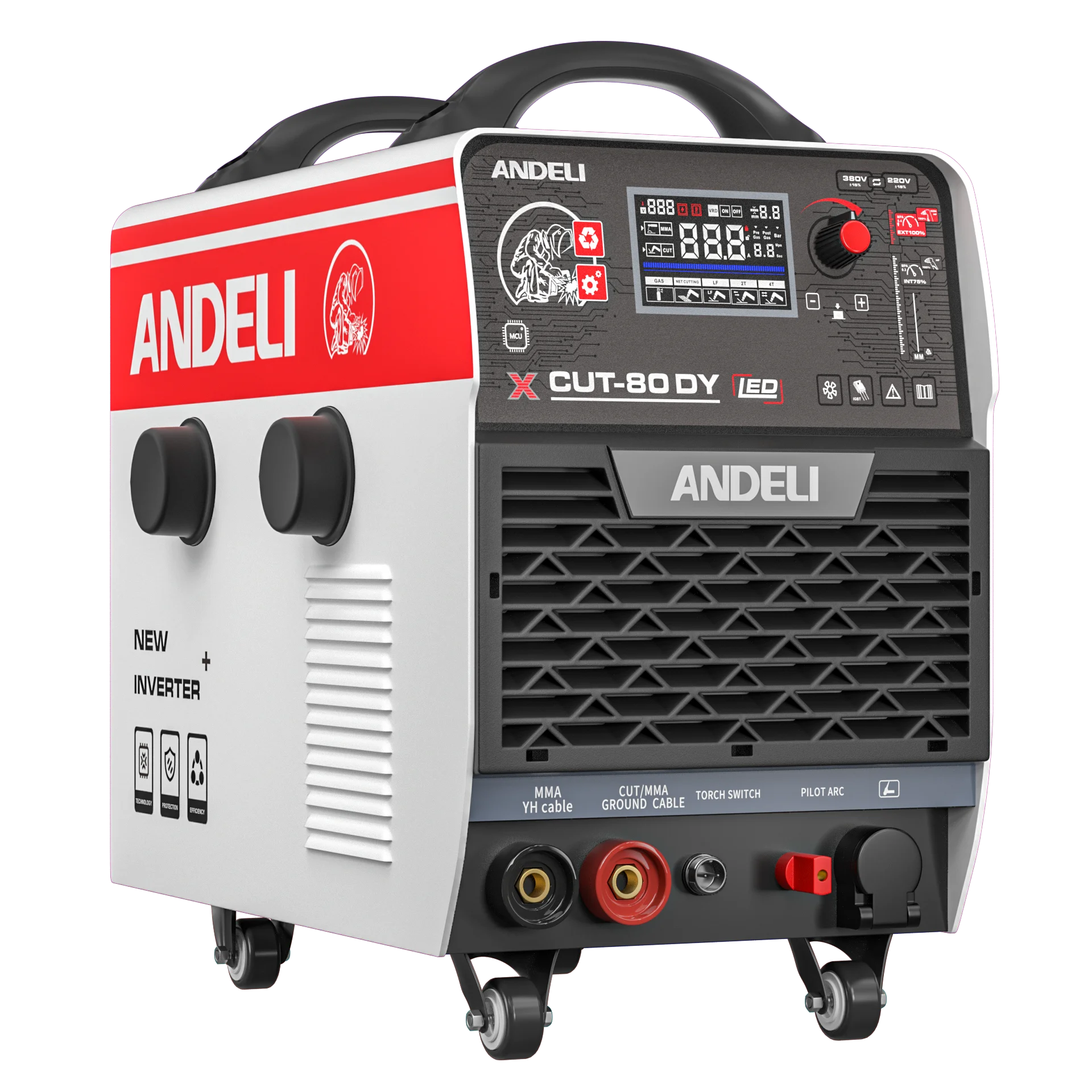 ANDELI Industrial Arc Plasma Cutting Machine OEM/ODM New Arrival Built-In Air Compressor MMA & HF Plasma Cutter Inverter 380V