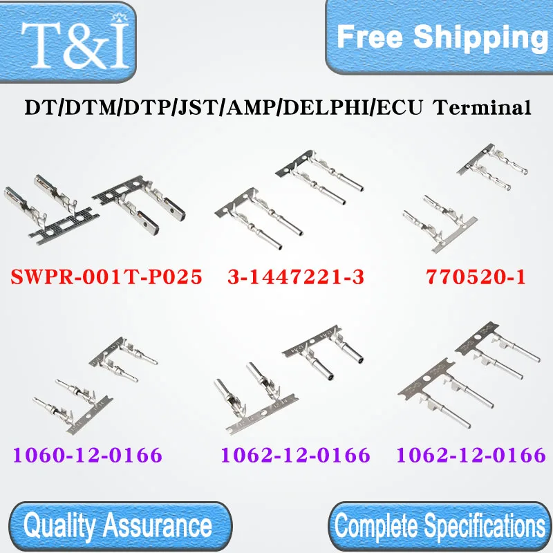 100/500/1000/5000 PCS DT/DTM/DTP/JST/AMP/DELPHI/ECU DEUTSCH Connector Male Female Terminals 12089188 SWPR-001T-P025 1062-12-0166