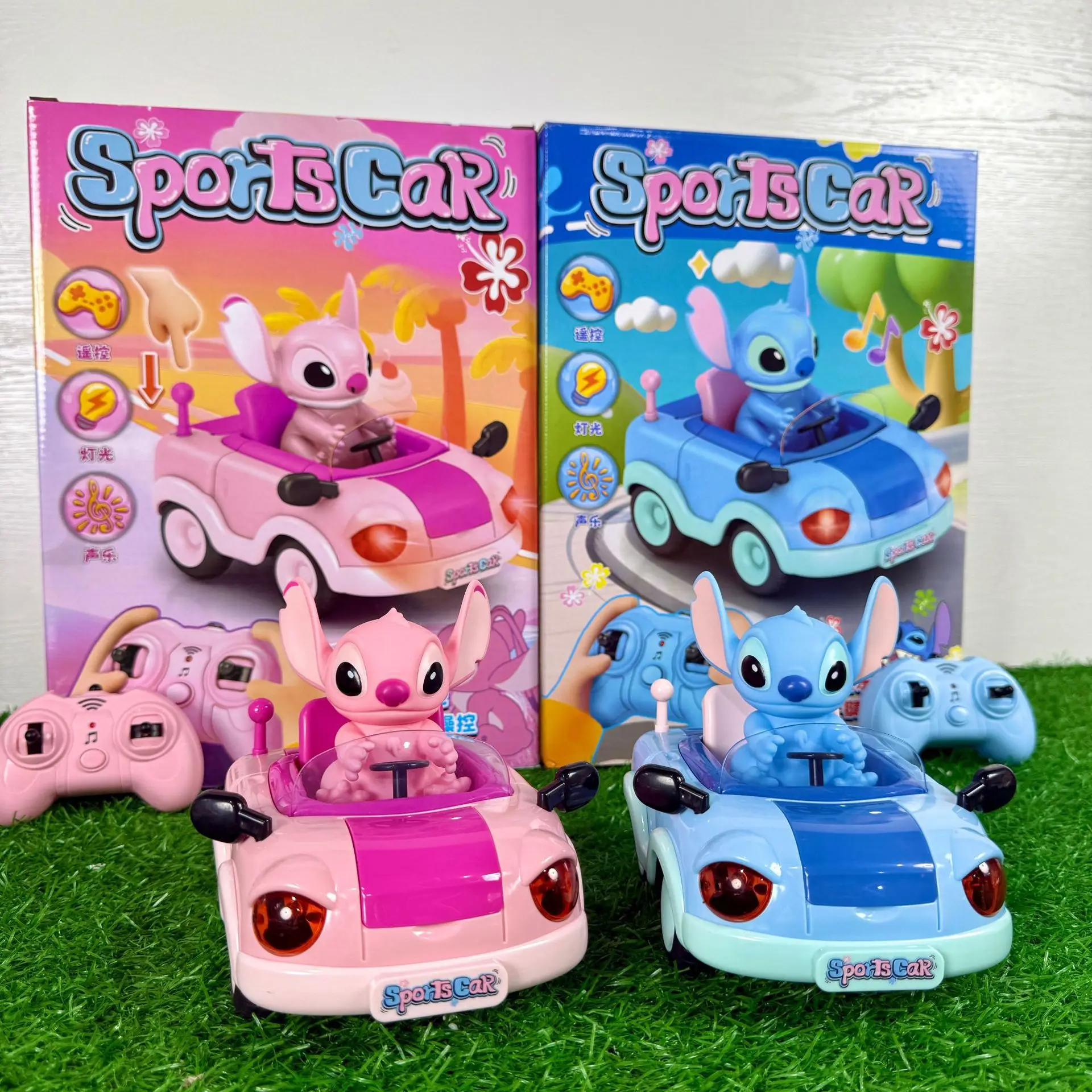 

Шестиканальный автомобиль с дистанционным управлением Stitch Angel со световой музыкой, детская гоночная игрушка, виниловая кукла, модель, детская игровая игрушка в подарок