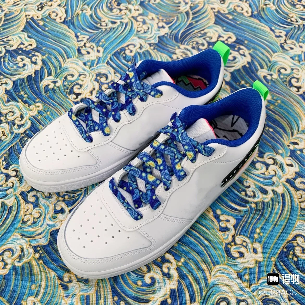 Flache Schnürsenkel für Schuhe, Freizeitschuhe, Sneaker, Canvas-Schnürsenkel, Sternenhimmel, Sonnenblume, für Mädchen, Surf-Wellen-Schnürsenkel – Detail 2