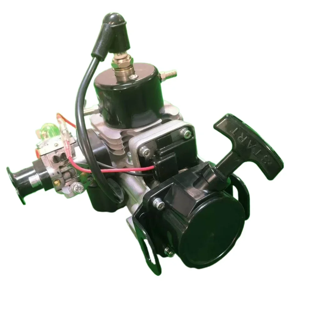NF 30cc Single Cylinder Two Stroke Engine Pull Start 1.6KW Suitable for Model Boats Cars Precision Water Cooled Engine Models
