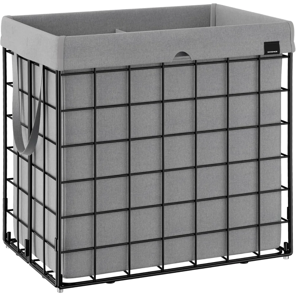 Songmics Laundry Hamper, 34.3 Gal. (130L) Laundry Basket, Collapsible Clothes H…