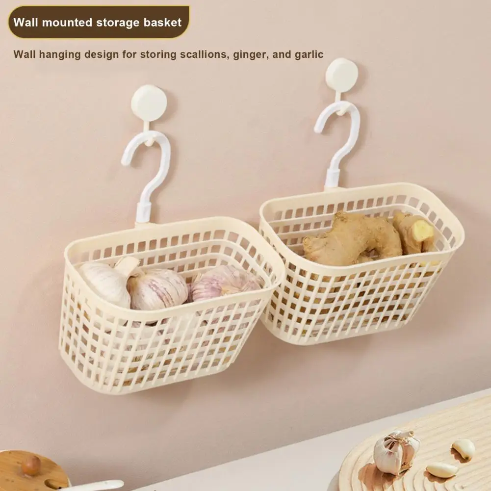 Storage Basket for Kitchen Storage Basket Kitchen Wall Hanging Storage Basket Set for Onions Ginger Garlic 2pcs for Home