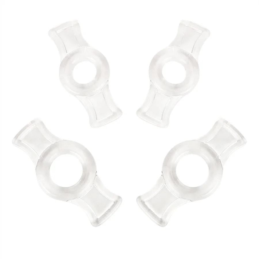 4Pcs Silicone Cock Constriction Rings Delay Ejaculation Sleeves Penis Pump Vacuum Cylinder Sealing Replacement Sex Toys For Men