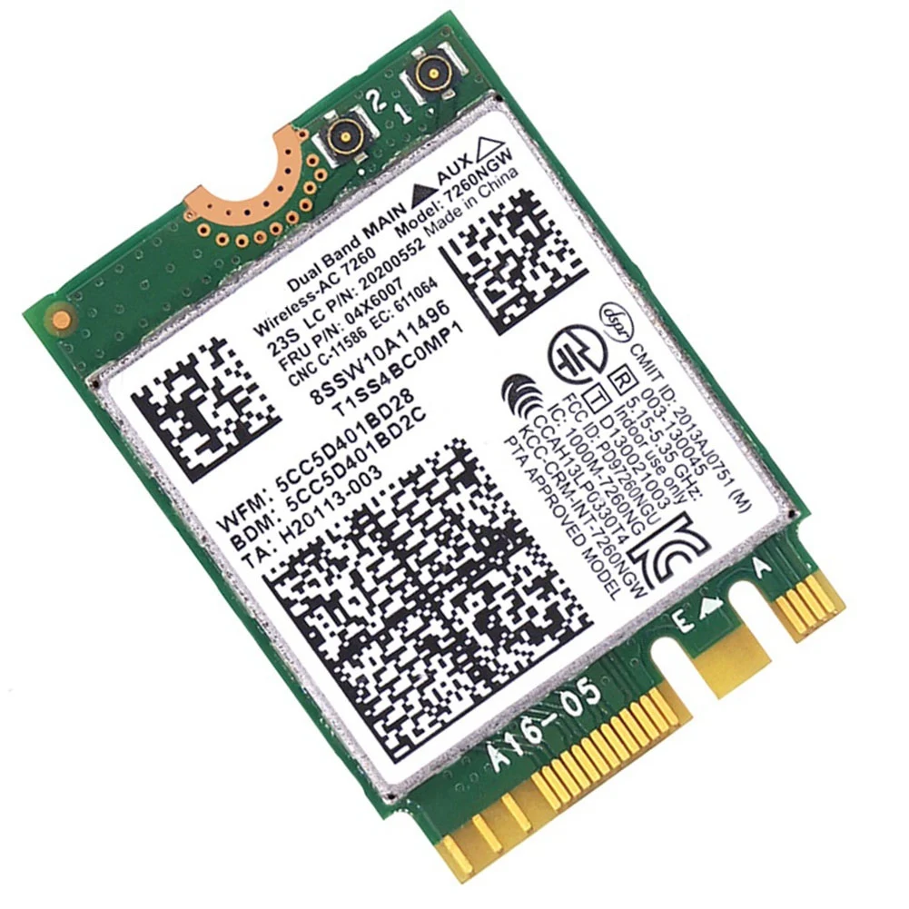 Carte réseau sans fil Bluetooth pour Lenovo, Lenovo Tfts X240, Y40, Y70, Y50, 7260AC, 4.0, 04X6007