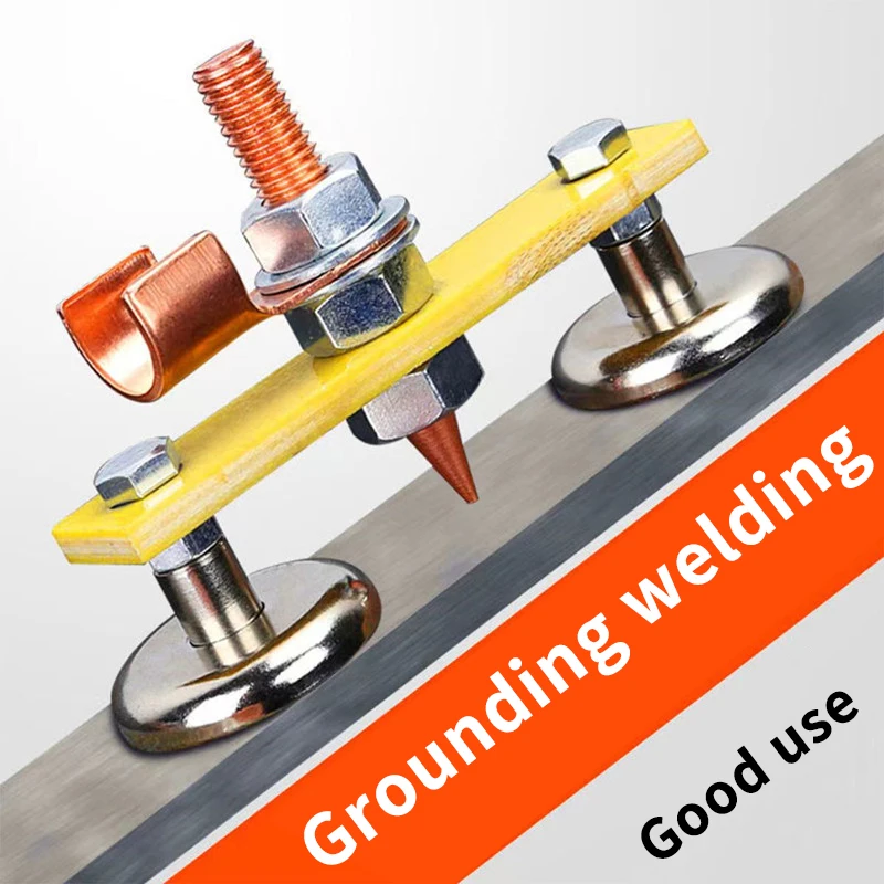 1 Set Metal Double Head Style Metalworking Magnet Head Magnetic Ground Clamp Metal Plate Welding Support Tool Accessories