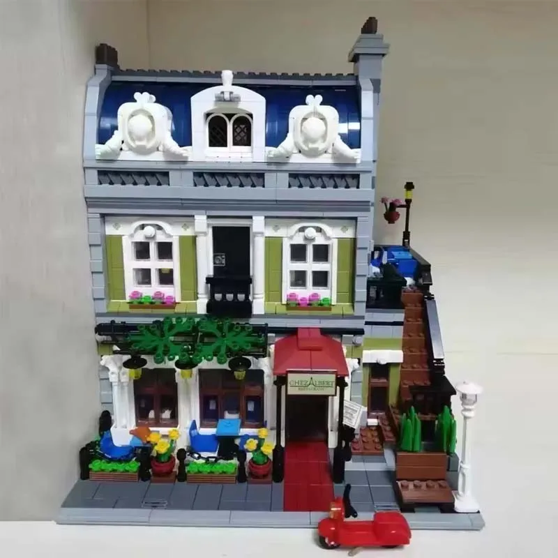 

2469 PCS With Figures Parisian Restaurant Compatible 10243 DIY Building Blocks Bricks Birthday Christmas Gift Toys 15010
