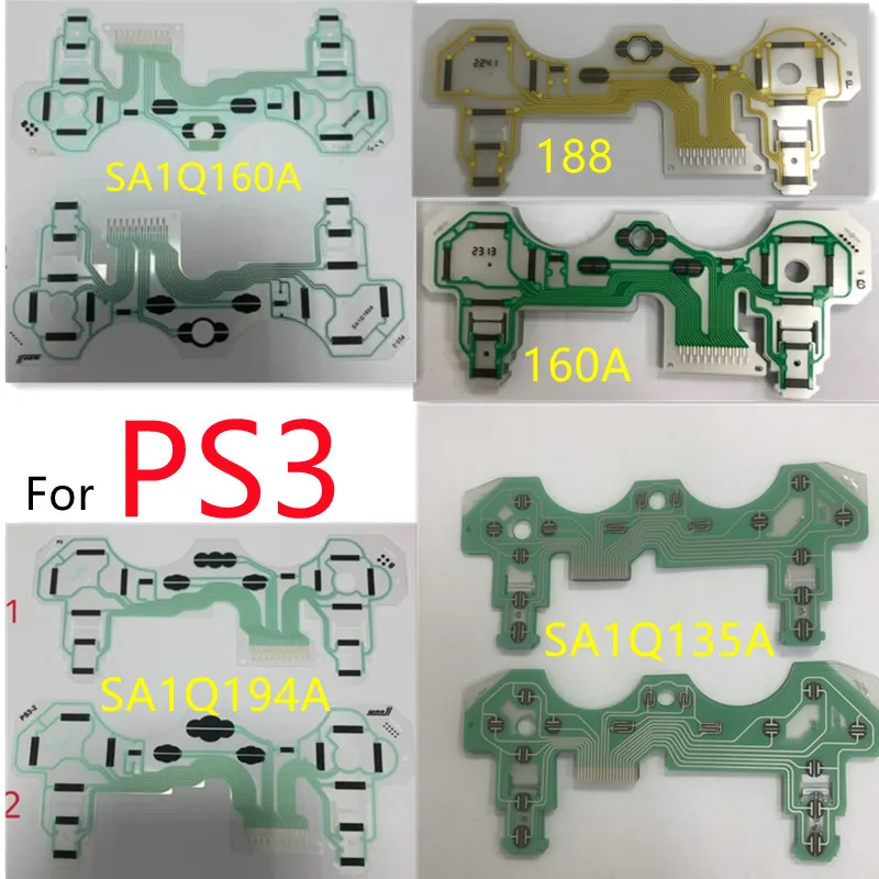 20pcs/lot for Ps3 Game Controller Conductive Film Keypad Button Ribbon Flex Cable SA1Q160A SA1Q194A SA1Q135A SA1Q188A