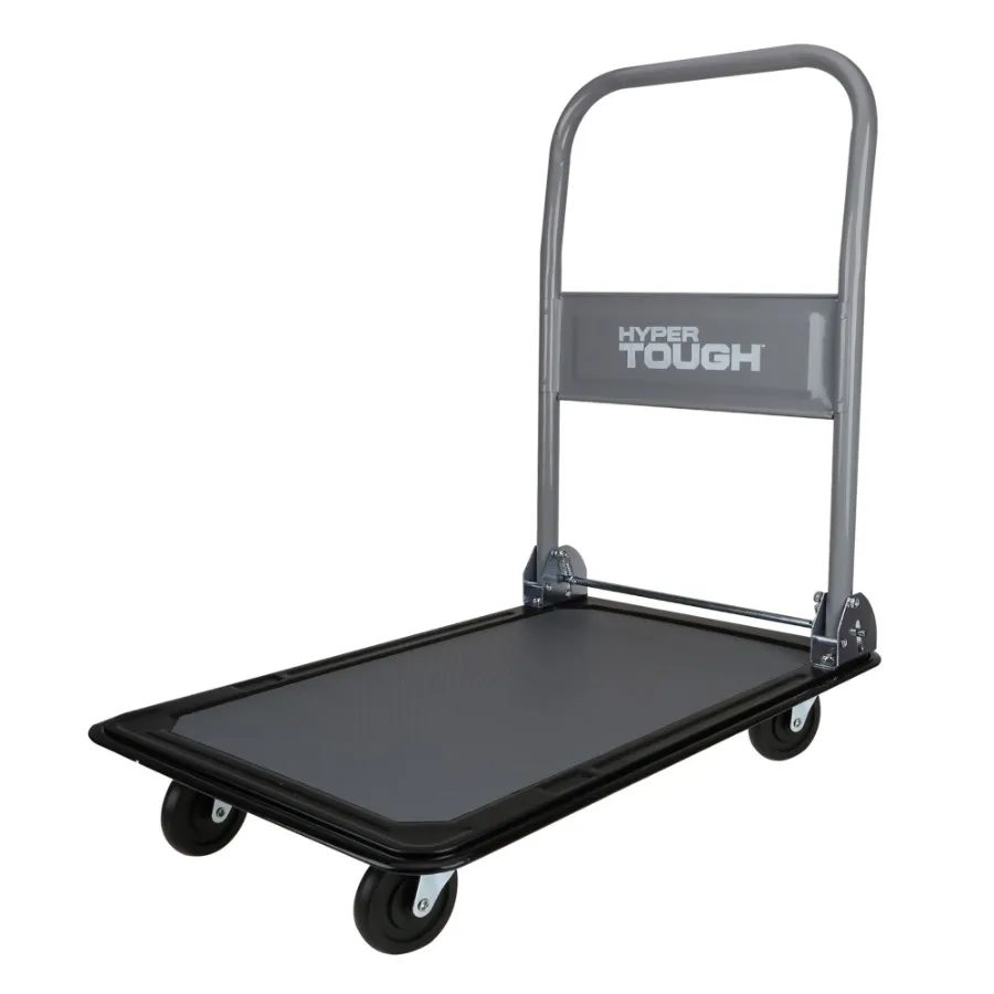 300 Pound Capacity Heavy Duty Utility Rolling Cart for Industrial and Home Use Durable Blue Gray Design with SmoothRunning Whee