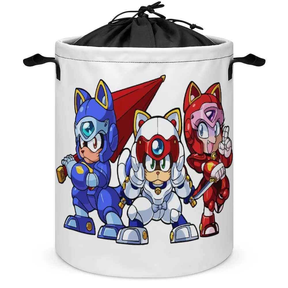 Samurai Pizza Cats Trio for Sale Storage Tank Casual Graphic Laundry Basket Super Soft Can Be Folded Storage of Pet Toys Multifu