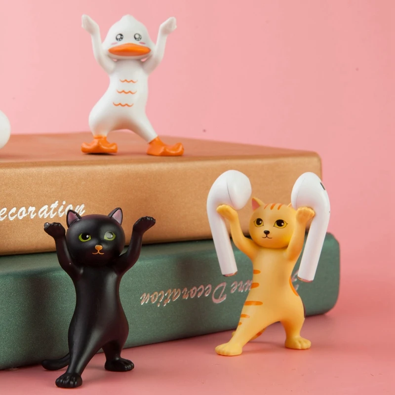펜꽂이 스탠드 펜 고양이 귀여운 책상 액세서리 정리함, 재미있는 펜 홀더, 학생 문구, 미니 장식, 사무실